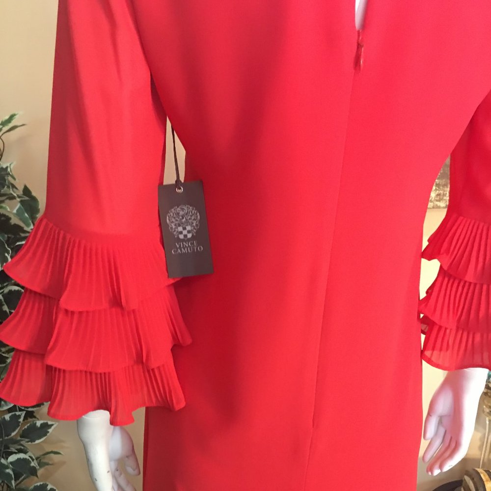 Vince Camuto Coral Chiffon Shift Dress size6&4 - Picture 12 of 15
